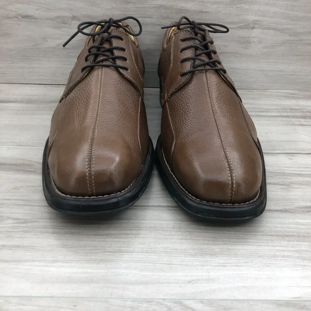 Belvedere Shoes Mens 12 EEE Baybridge Brown Leather Lace Up Derby Oxfords